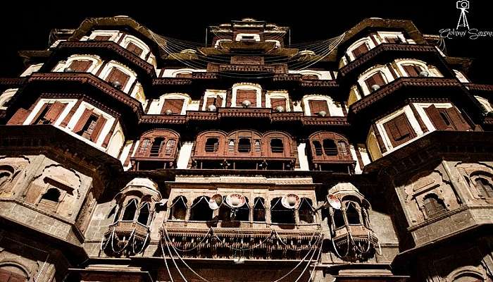 A view of the grand Rajwada palace.