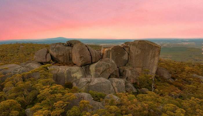 View of Lake Seppings from Mount Clarence