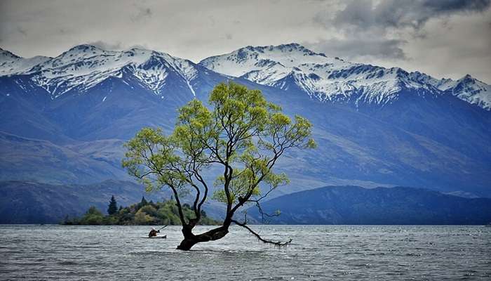 Clearwater of Lake and the mountains around it.