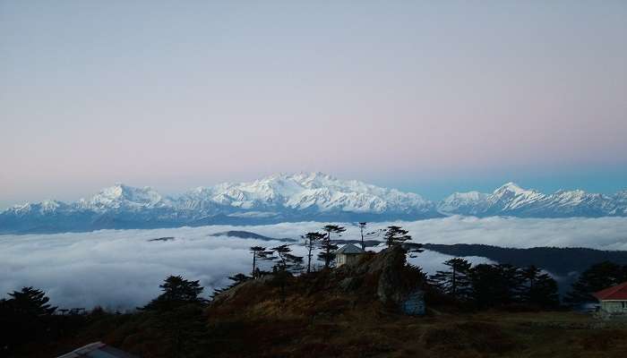  Sandakphu hilltop view, located near Pashupati Nagar in Nepal.