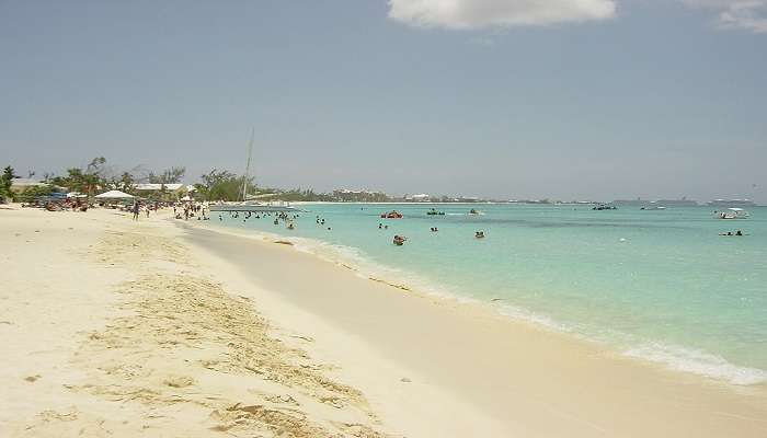 Seven Mile Beach is known for its beautiful waters.