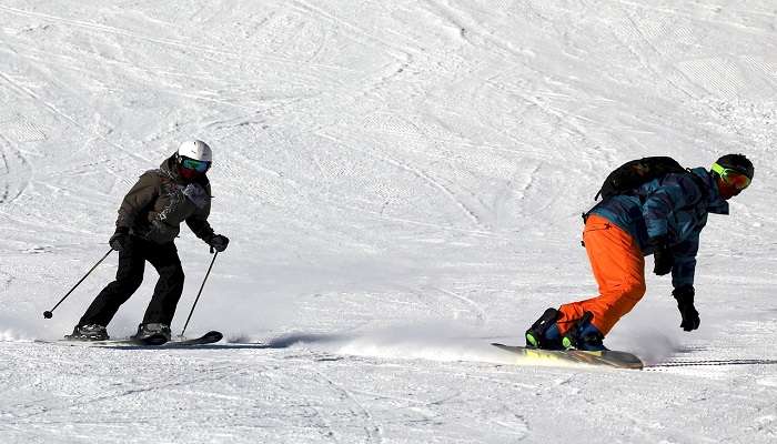 Skiing in Snow