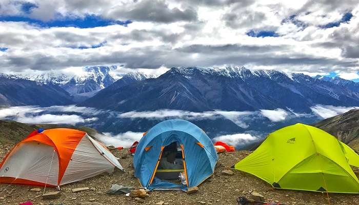 Snow Camping in Mountains near Joshimath