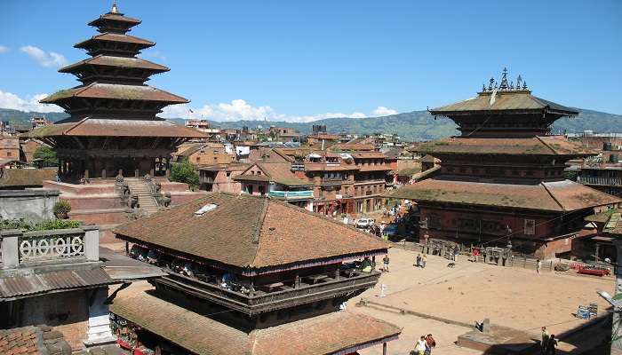 Taumadhi Square showcasing historic Nepalese culture.