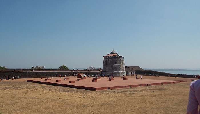 Fort Aguada and its lighthouse is a Portuguese fort standing on Sinquerim Beach in Goa, India