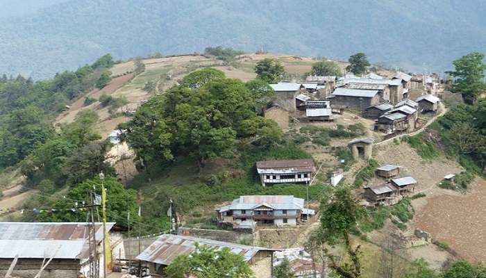 Aerial view of Thembang Heritage Village, one of the must-visit places to visit in Dirang.