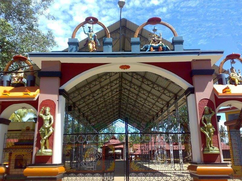 Entrance of Thuravoor Mahakshethram Temple at Boche Island Kumbalangi