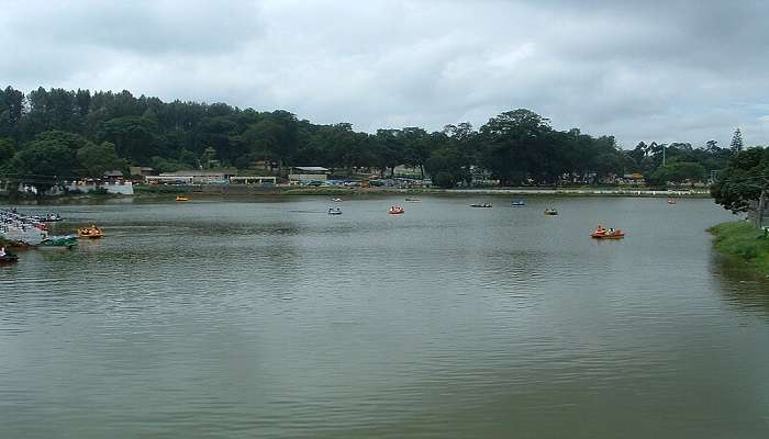 A family enjoying a picnic by the shores of Emerald Lake Yercaud