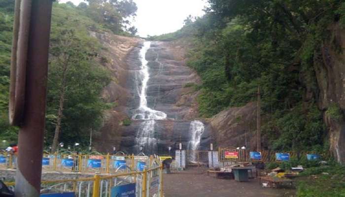 The view of Silver Falls, Kodaikanal 