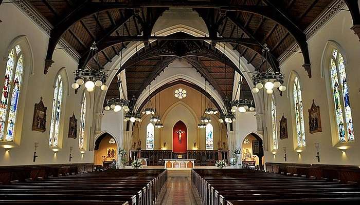 Magnificent interior of St Patrick's Cathedral in Auckland