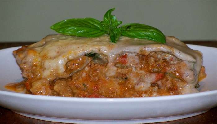 Lasagna Bolognese, a famous Italian Cuisine