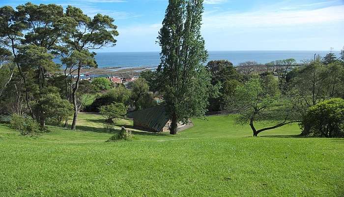 Scenic coastal views with clear skies and blue waters.