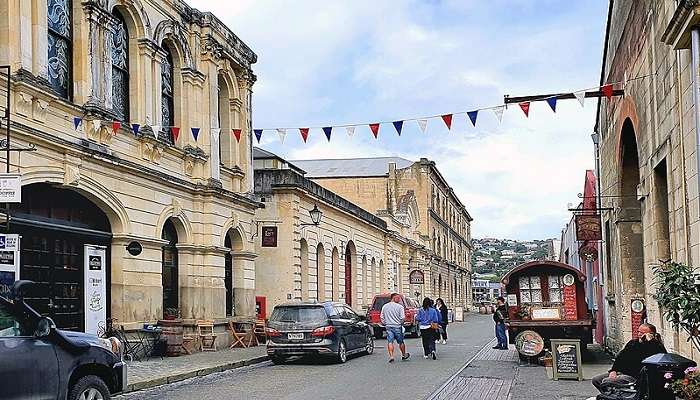 Historic Victorian buildings and cobblestone streets, things to do in Oamaru