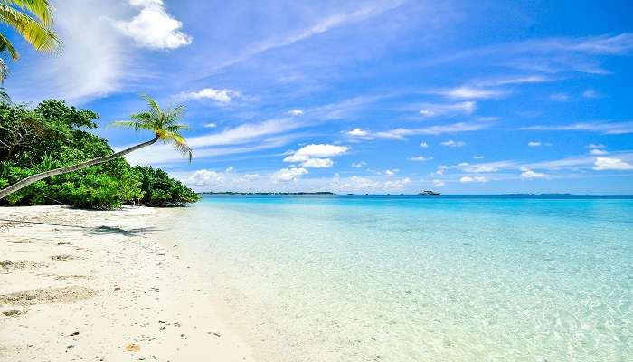 Serene blue water in Uppada Beach