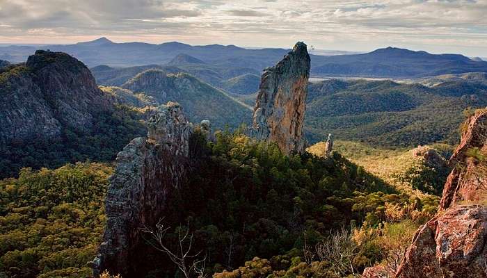 Drone View of Breadknife Warrumbungle National Park