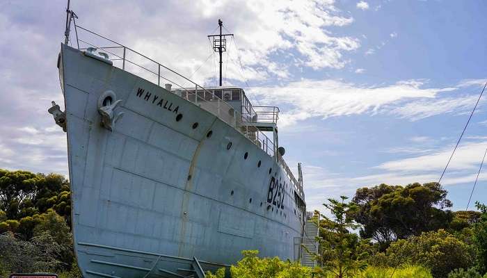 A view of the shipyards in Whyalla Maritime Museum