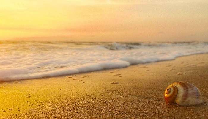 Breathtaking sunrise at the beautiful Vypin Island Beach