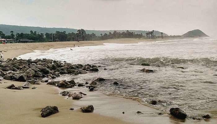 Black rocks on Yarada