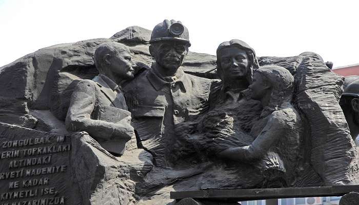 A monument of the coal miners.