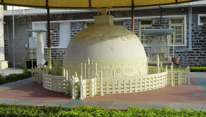 Ancient Buddhist stupas at Amaravati.