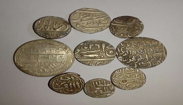 Ancient coin collection at Kutch Museum. 