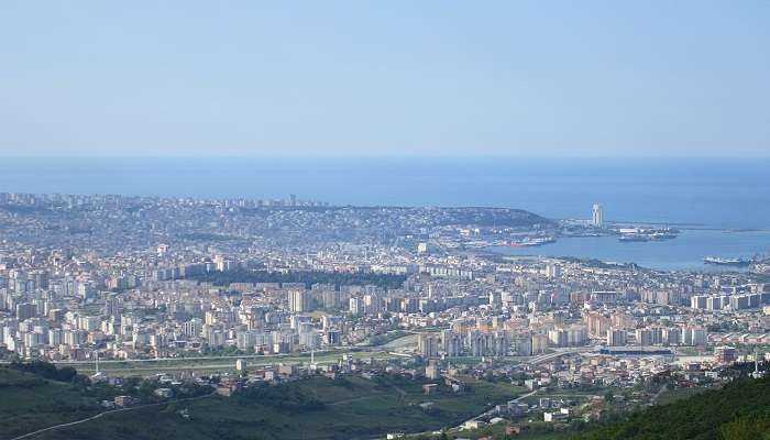 An aerial view.