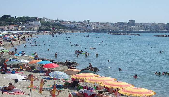 relax on the Beach on Procida Island, Italy