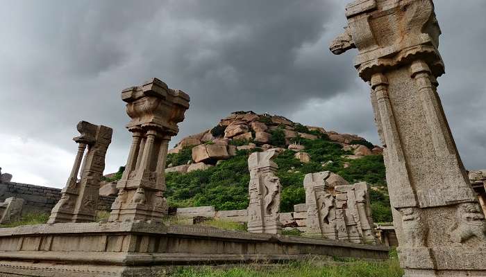 Hiking at Matanga Hill is one of the unique things to do in Hampi.