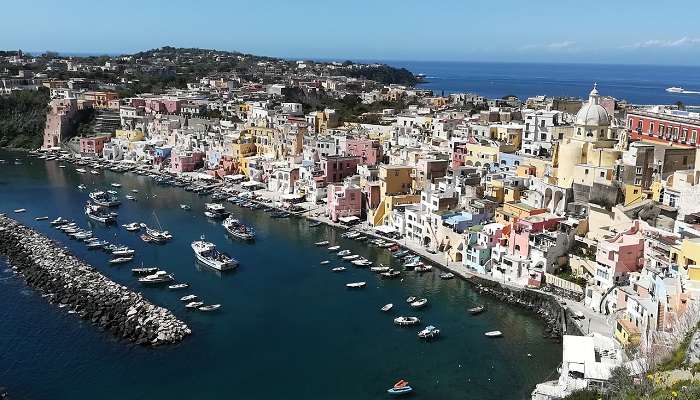 Village in Procida Island, Italy