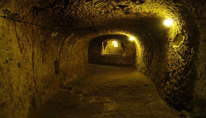  Derinkuyu Underground City in Nevşehir.