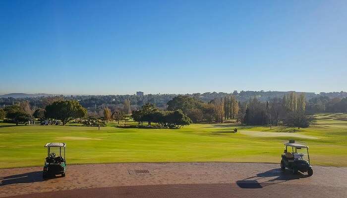 Individuals playing golf at the Rolleston Golf Club