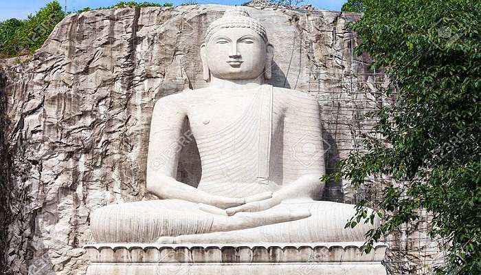 People visiting the samadhi buddha Statue from all around the globe 