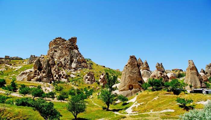  Fairy chimneys in Uçhisar, Cappadocia in- Turkey.