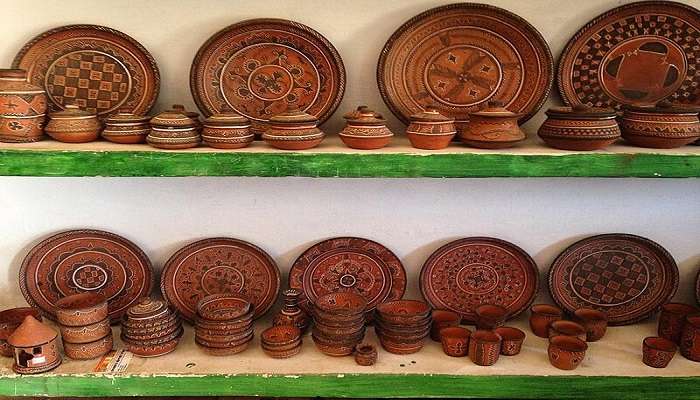 Khavda pottery showcased at Kutch Museum in Gujarat.