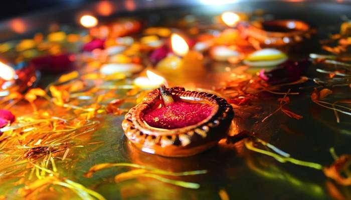 Traditional South Indian meal served as prasad at Manchalamma Temple