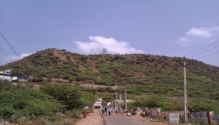 Panoramic view of Mangalagiri hills near Kotappakonda