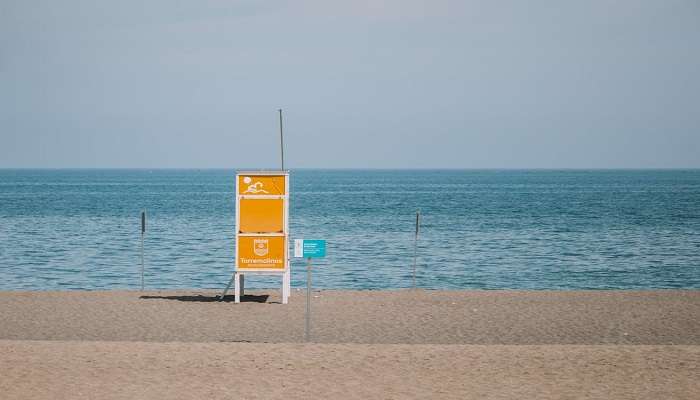 Patong Beach with fewer tourists in May