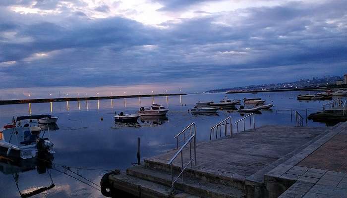 Sunset over Samsun beach.