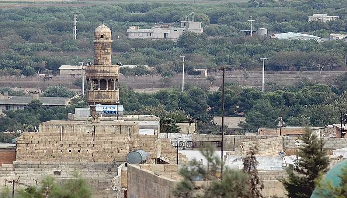 Urfa Castle view of Arabi Camii minaret