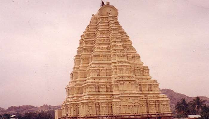 View of gopuram at Virupaksha Temple