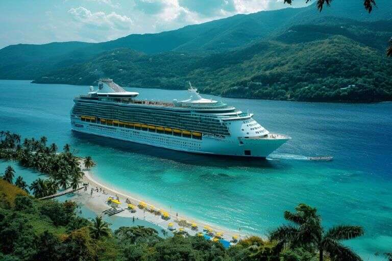 Andaman cruise ship from Kolkata with open sea sunset view