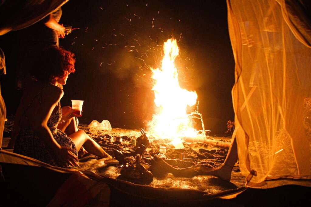 beach camping in andaman