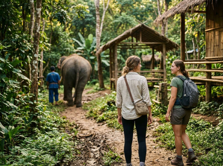 Into the Wild Elephant Camp, Chiang Mai in Thailand