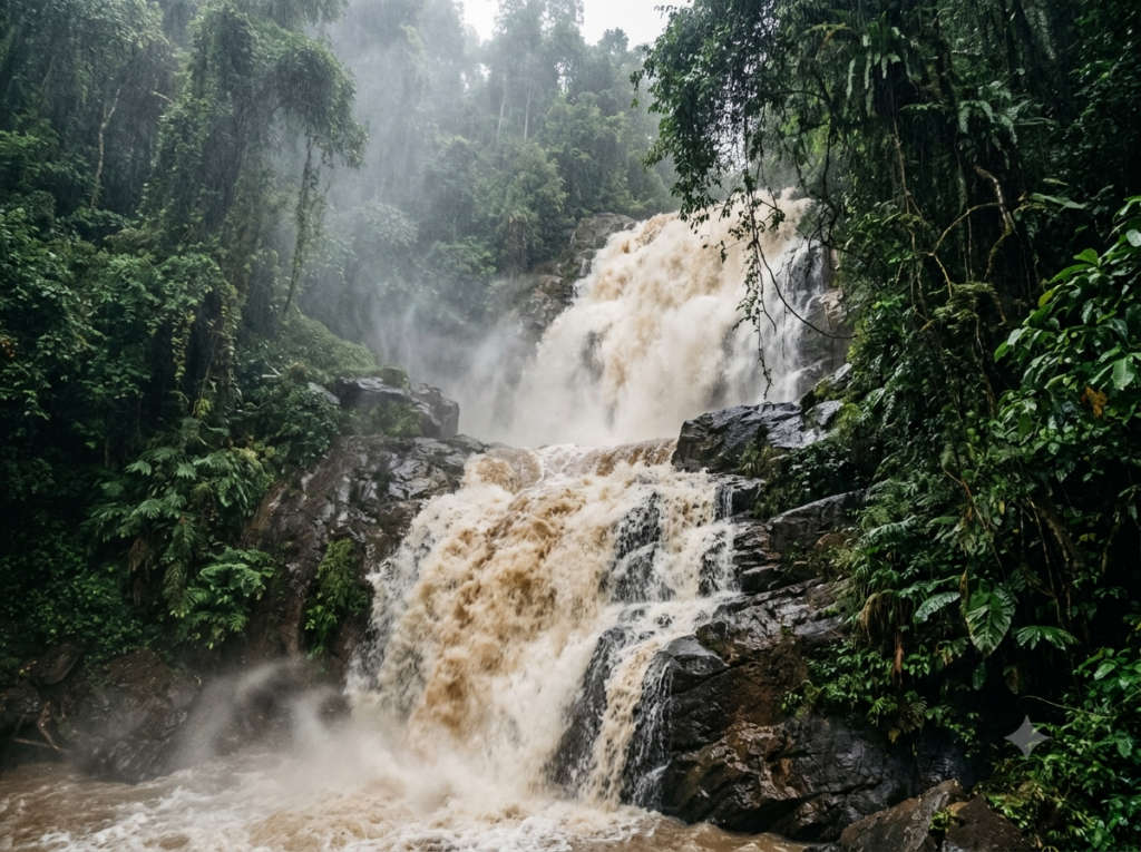 Mo Paeng Waterfall Running Hard