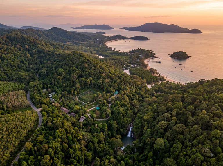 Aerial view of The Gibbon Rehabilitation Project, Phuket