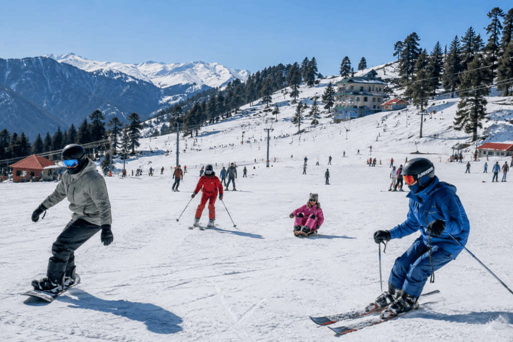 Ski, snowboard and toboggan at Kufri