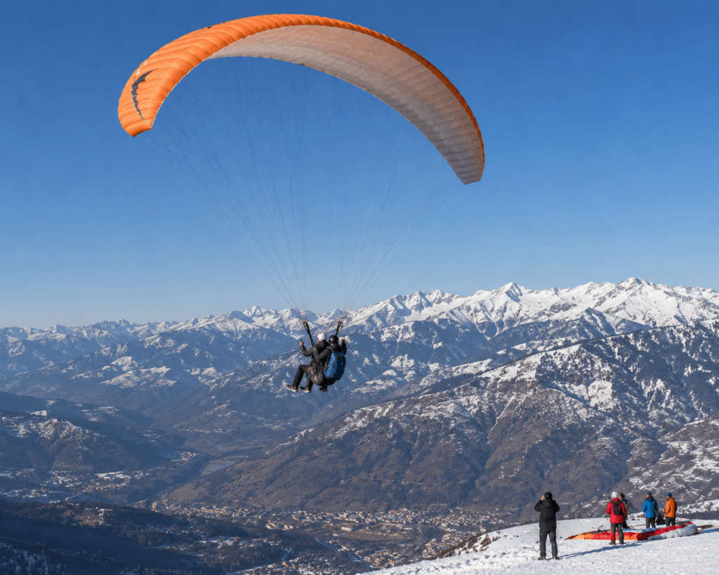 Try winter paragliding