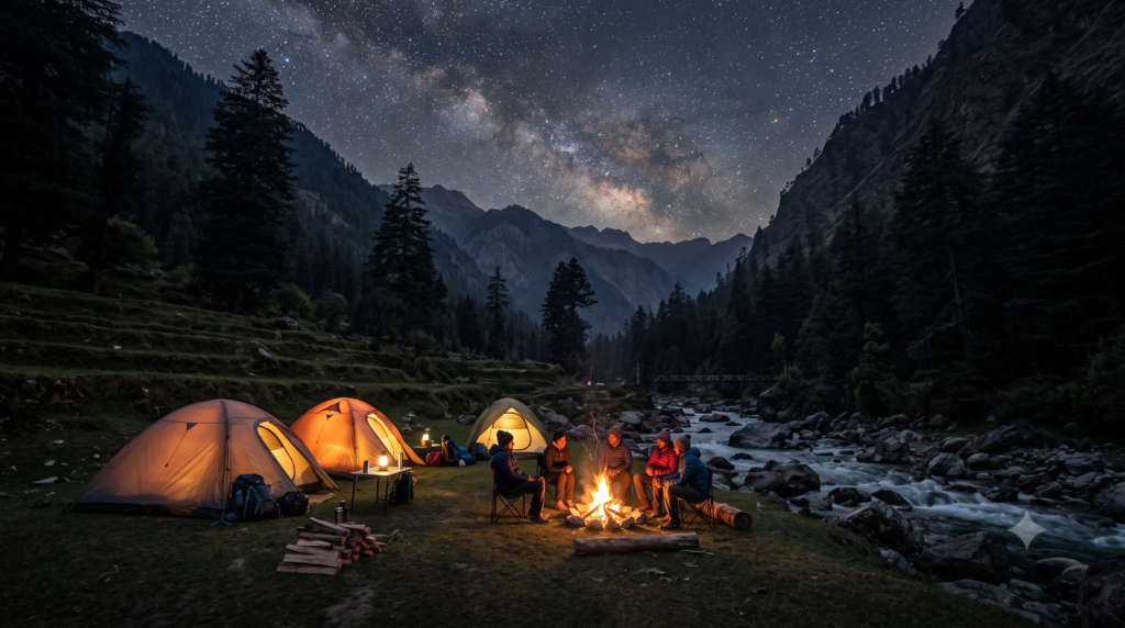 Camp Under The Stars In Barot Valley