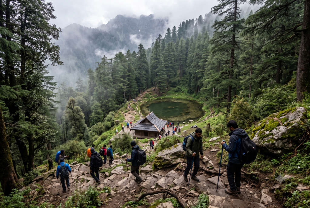 Trek To The Mysterious Kamrunag Lake