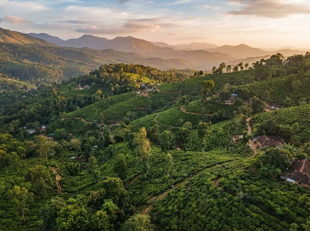 Cardamom plantations in the Idukki hills near Kumily, Kerala